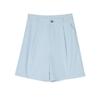 Women's Summer Thin Ice Silk Shorts with High Waist and Slim Drop, Relaxed Wide Leg Shorts