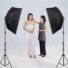 2PCS 50x70CM Softbox Lighting Kits With E27 Photographic Bulbs Studio Professional Photography Set