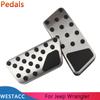 Stainless Steel Car Pedals Accelerator Gas Brake Pedal Cover for Jeep Wrangler JK 2007 - 2017 AT Parts Interior