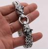 Stainless Steel Retro and Individual Viking Wolf Head Bracelet - Wolf Head Personality Trendy Accessories for Men