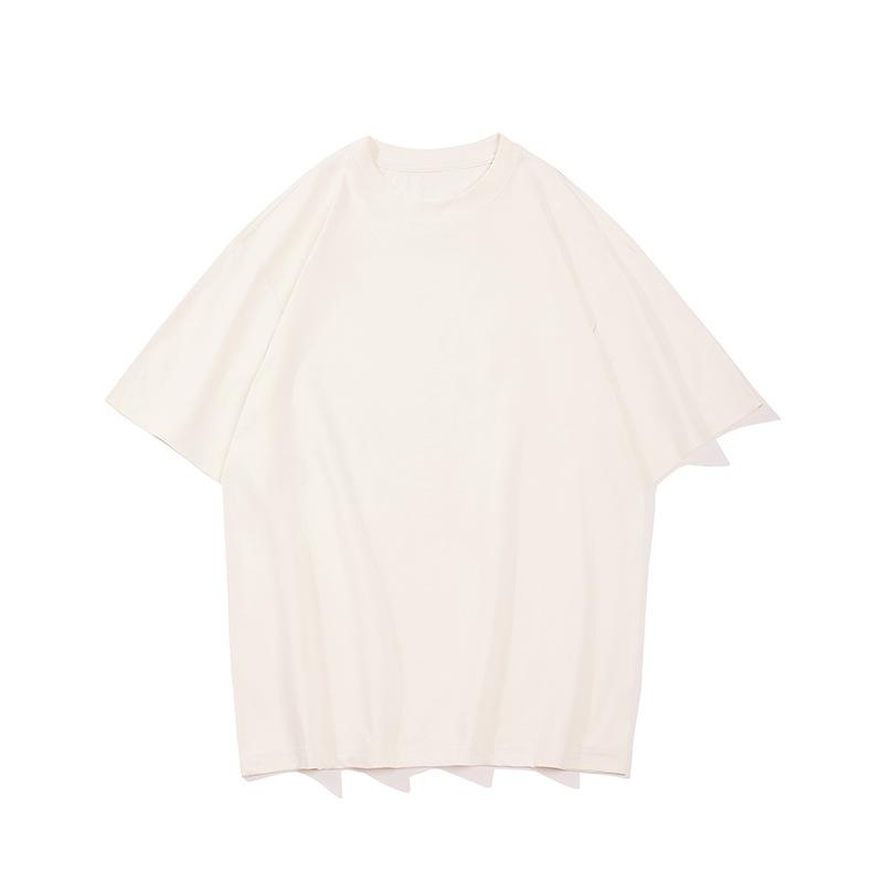 Men's Solid-Color Round-Neck Short-Sleeve T-Shirt Casual Loose-Fit Top Base Layer