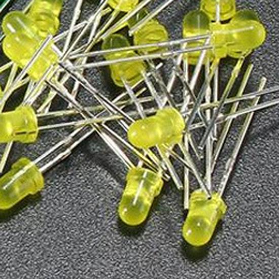 3mm & 5mm Multicolor LED Diode Pack: Red, Green, Yellow, Blue, White - Straight Plug Lamp Beads Components.