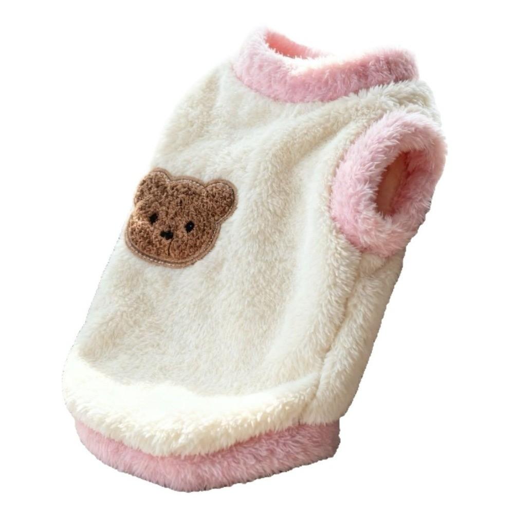 Teddy Style Dog Sweater Soft Plush Cat Hoodies New Puppy Winter Vest  Cold Weather