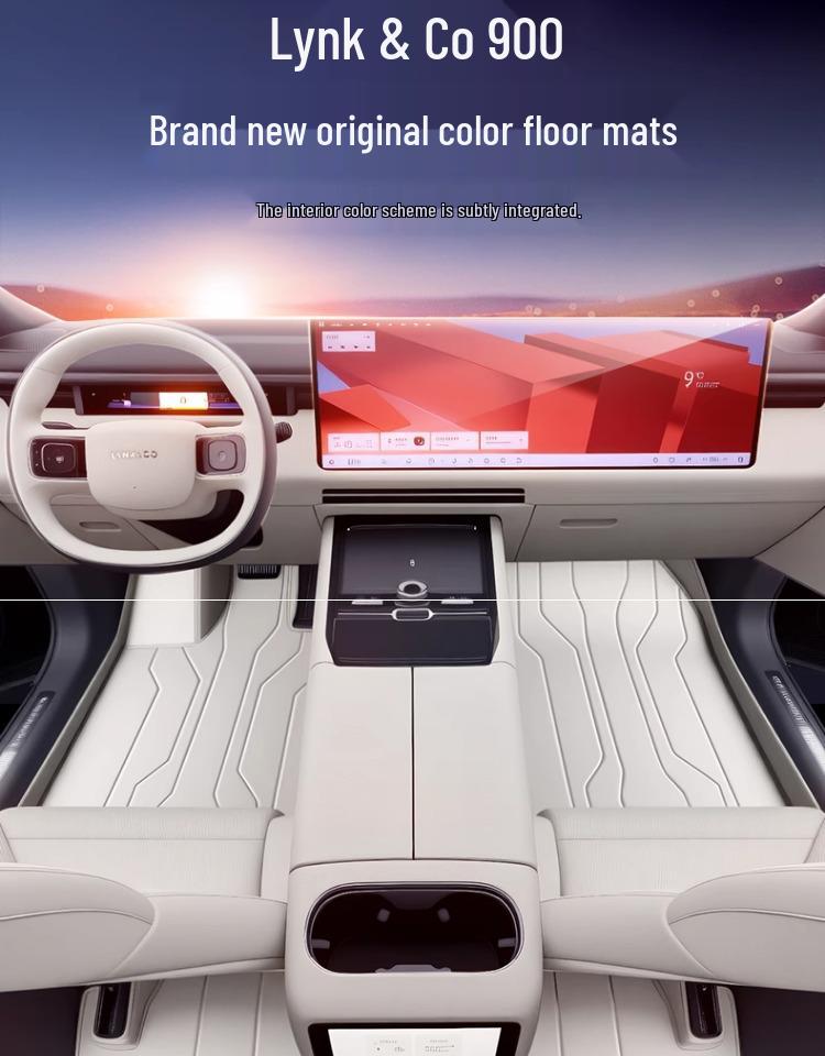 Lynk & Co 900 Six-Seater Floor Mats for New Energy 25 Model - Interior Carpet Modification