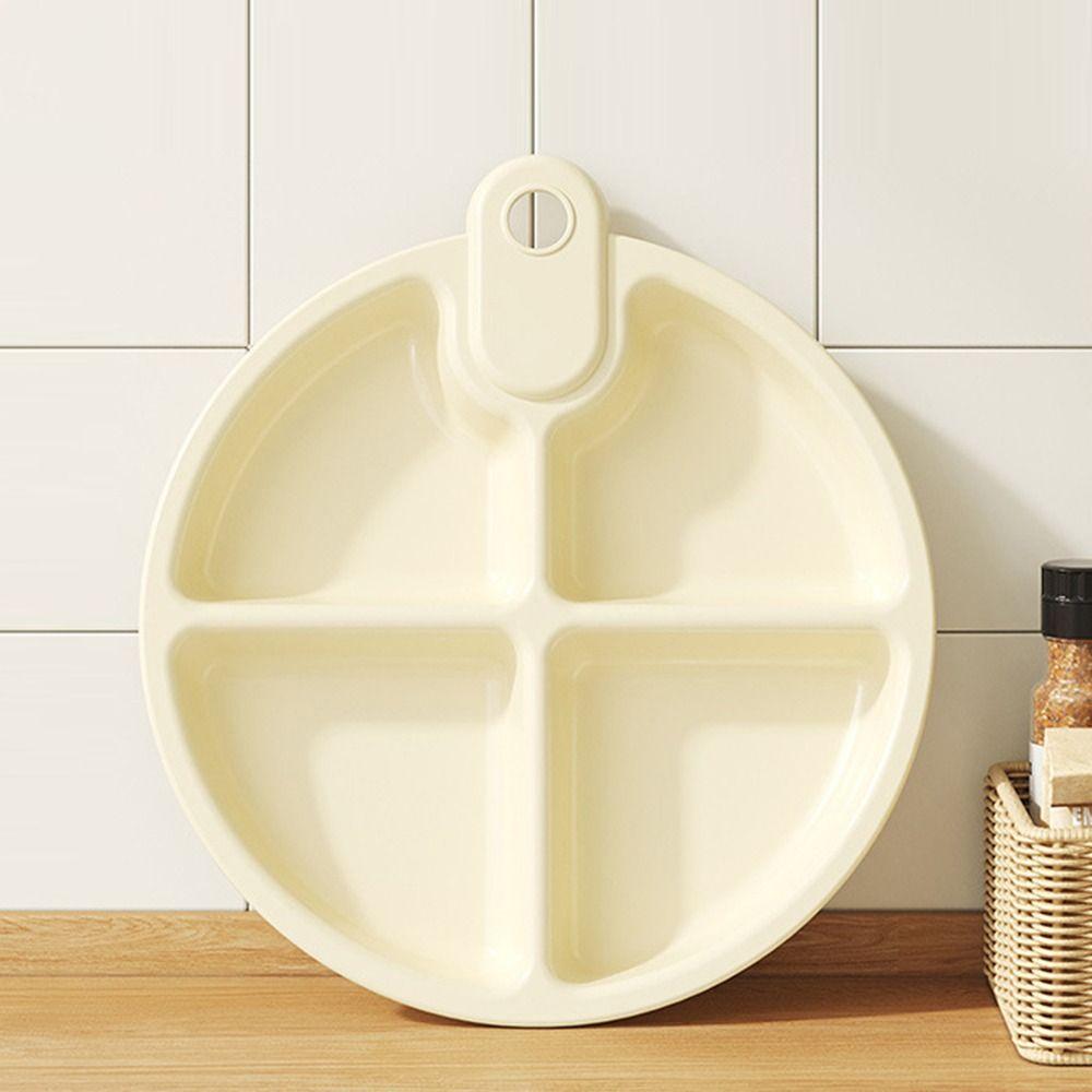 Multi-functional 4 Grid Divided Plate Reusable Stackable Onion Ginger Storage Dish Fruit Snack Tray