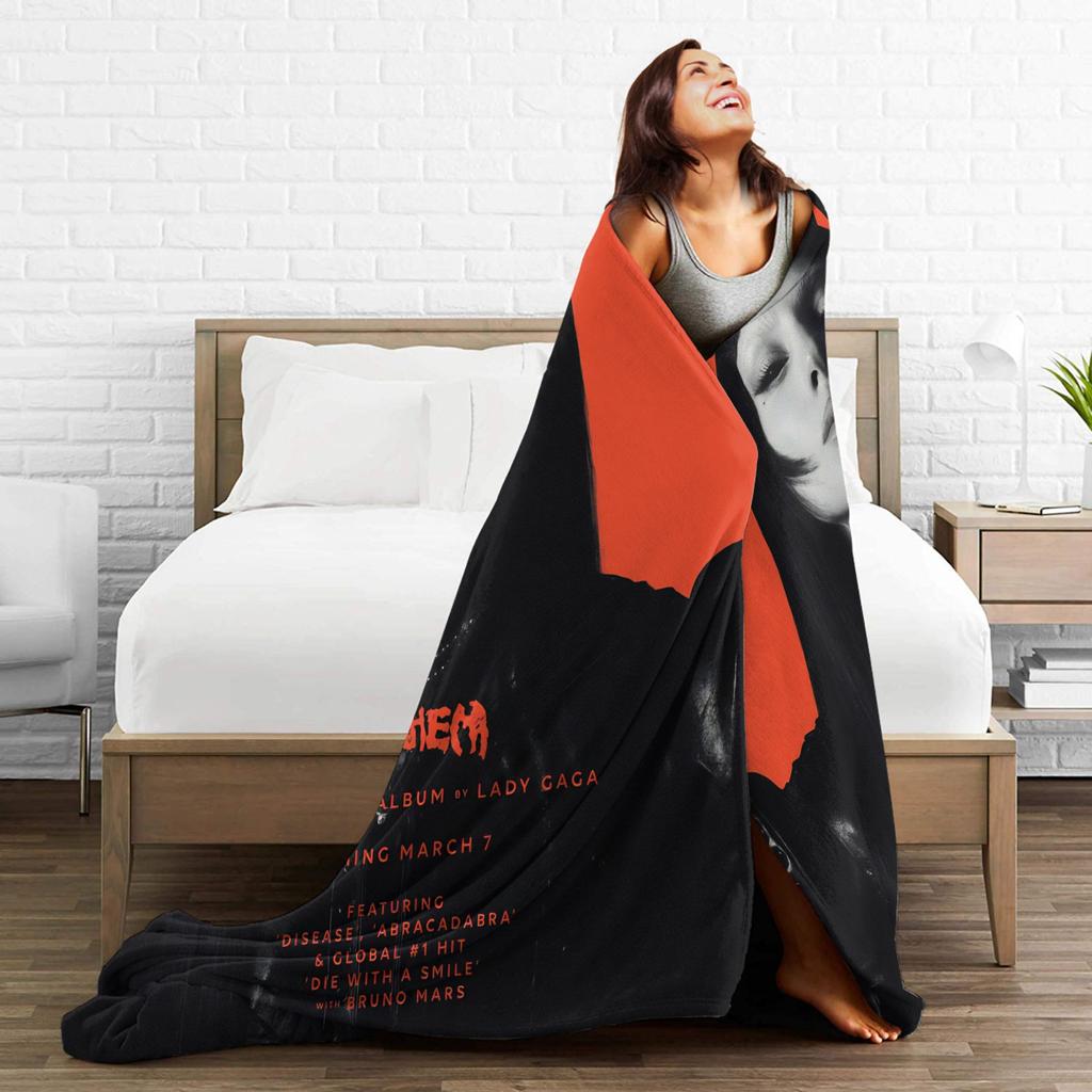 Lady Gaga Mayhem 2025 Album Blankets Decorative Flannel Throw Blanket For Couch Chair Soft Warm Custom Quality Bedspread