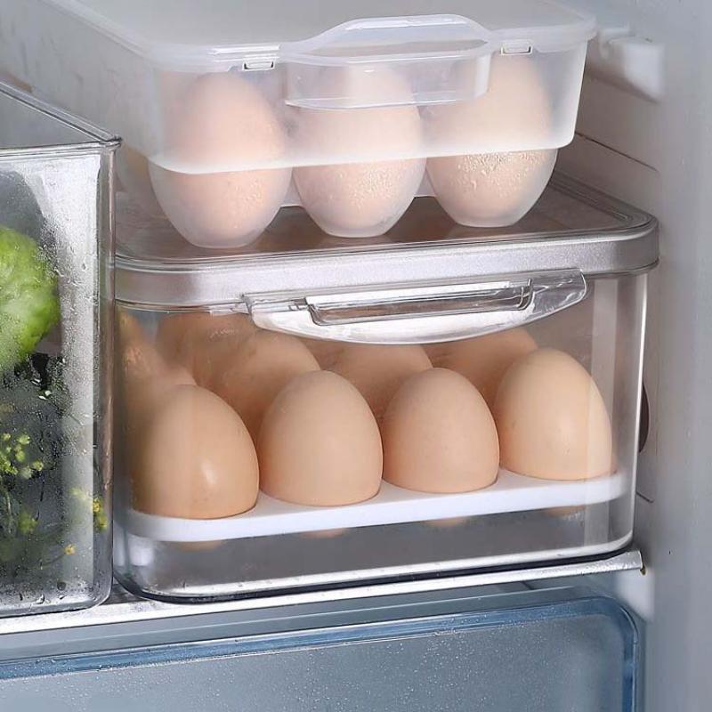 Large Capacity Transparent Food Storage Boxes Kitchen Refrigerator Eggs Vegetable Fruit Organizer Moisture-proof Sealed Box ECO