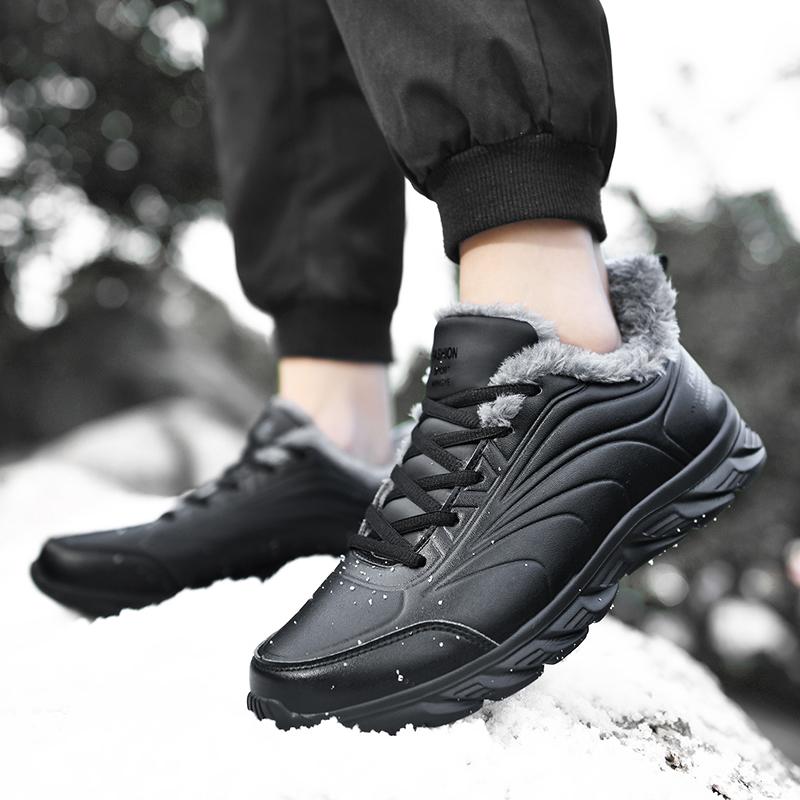 Fashion Super Warm Winter Sheos With Fur Sneakers Snow Men Shoe Waterproof Outdoor Boots Ankle Men Shoes Casual Men Boots Winter