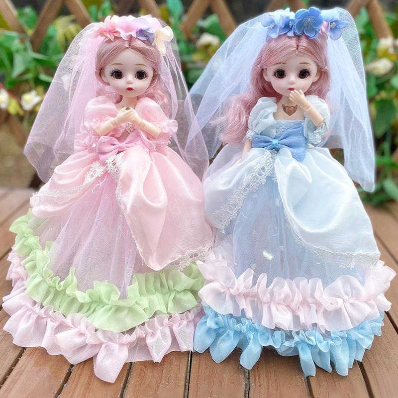 1 Set 32Cm Music Gauze Skirt Dolls Action Figures For Girls 6 To 7 Years Kids Toys Clothes And Accessories