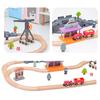 Diy Wooden Bell Tower Station Track Set Compatible with All Brands of Railway Road Accessories Assemble Toys for Children