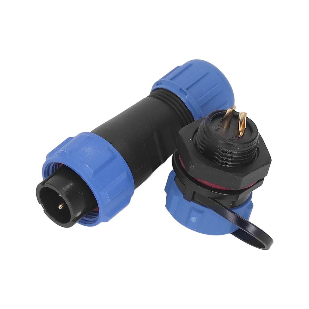 SP13 2 Pin Aviation Connector IP68 Waterproof Butt Joint Plug Socket Electrical Cable Wire Connector