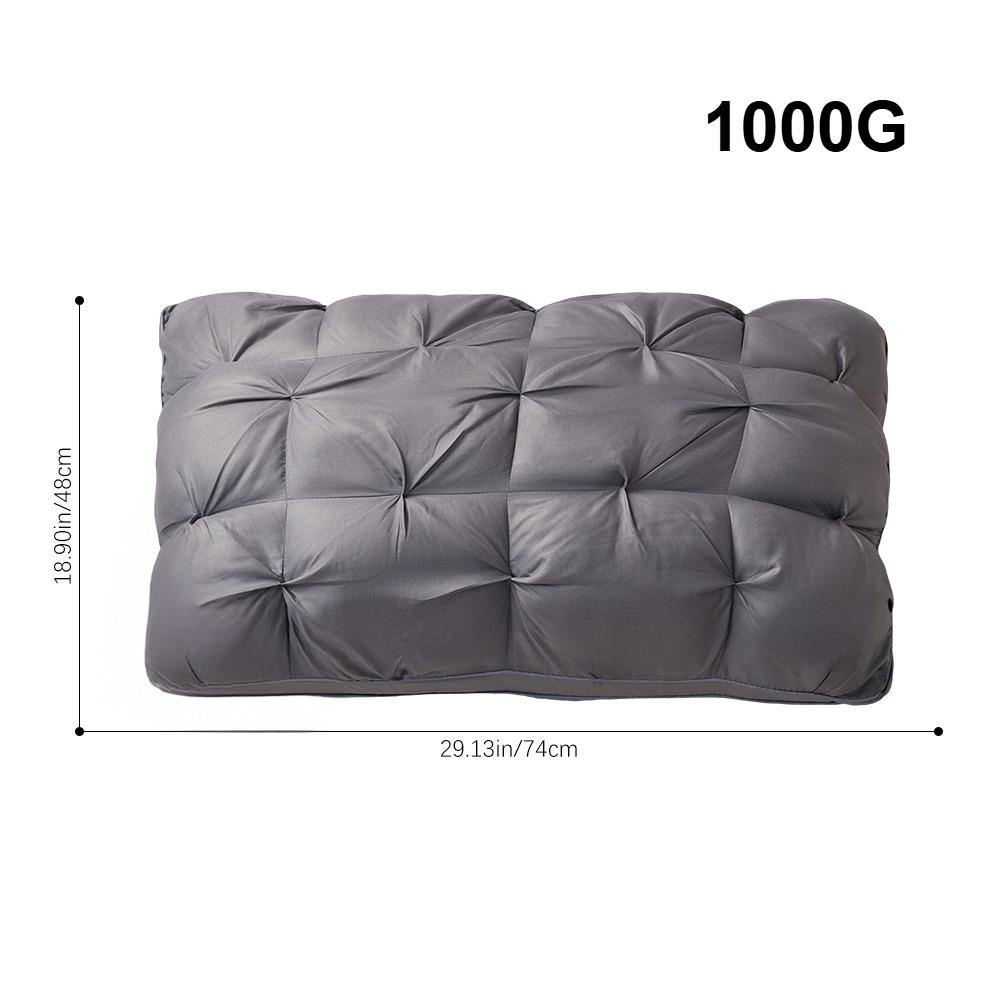 1/2-Pack 3D Bread-Shaped White Pleated Pillow – Ergonomic Neck & Spine Support, Moisture-Wicking, Ideal for Relaxing Sleep, Bedroom, 74×48cm