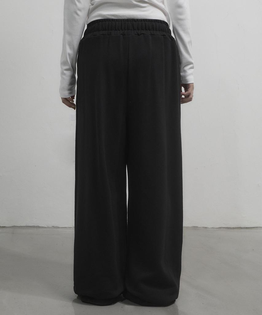 CHICKS Muir Double-Pleat Wide Pants Black