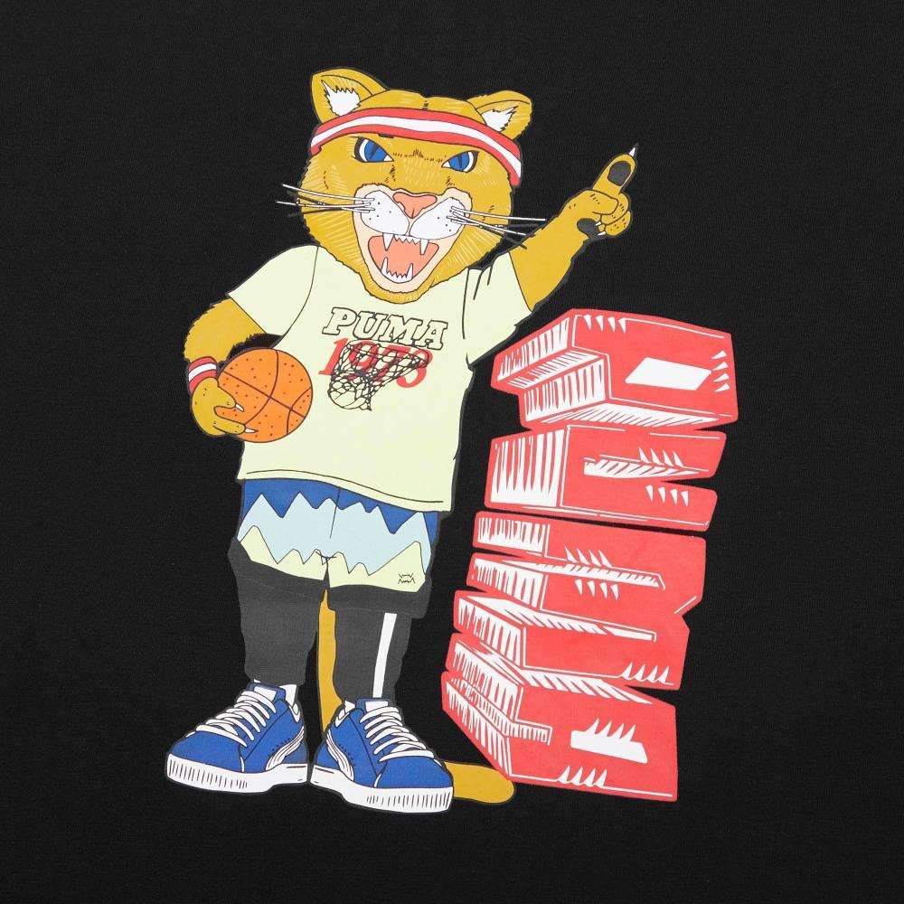 Puma Dylan Logo Printed Sports T-Shirt Men Tops Black 532730-06