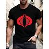 Kühles Grafik-T-Shirt für Herren - Stylisches lässiges schwarzes Übergrößen-T-Shirt mit Design, Perfekt für urbane Abenteuer und den Alltag