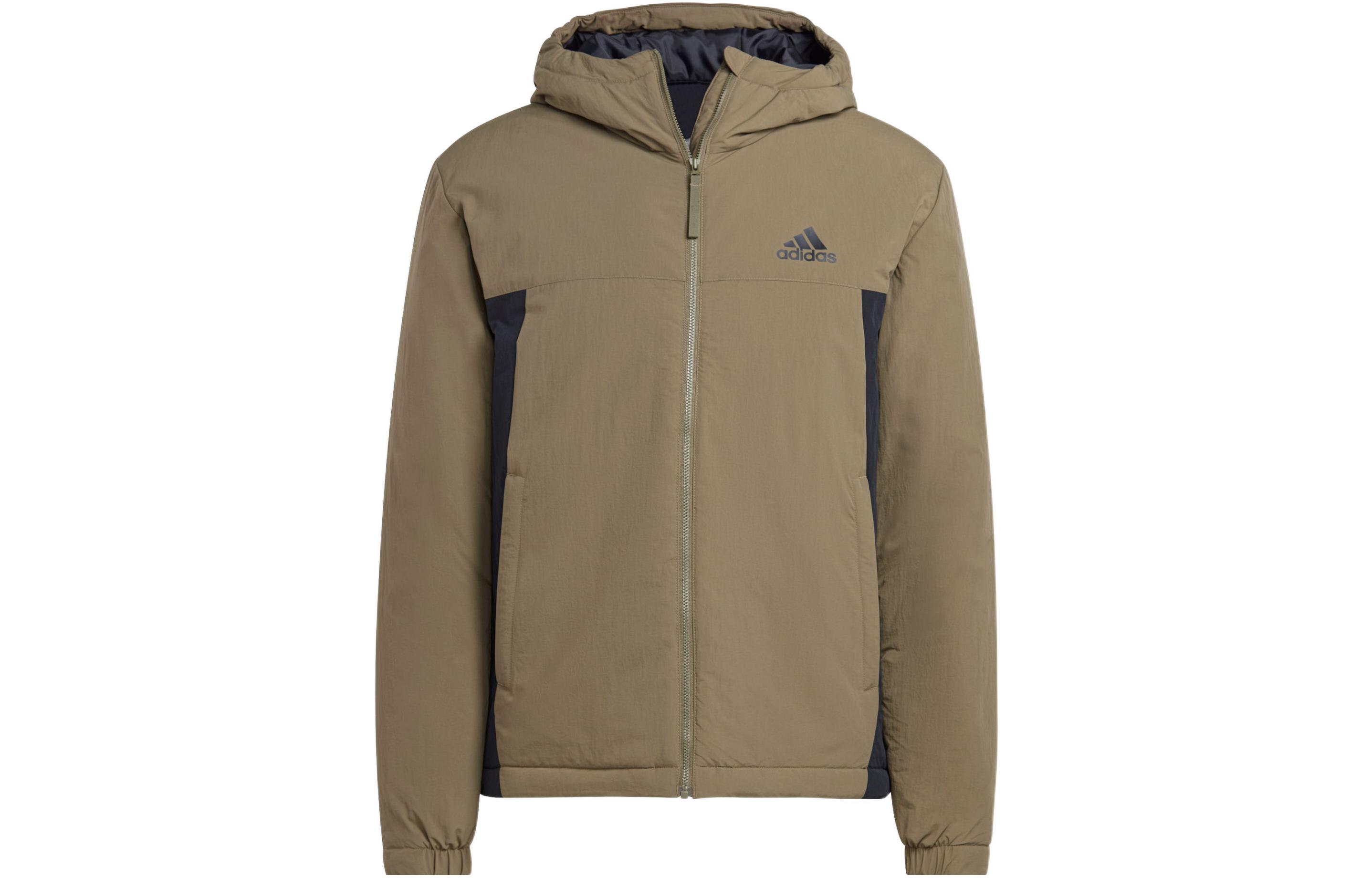 Adidas Puffer Jackets Men s Strata Olive Green Hooded Moderate Other HM2264 L