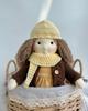 BlissfulPixie Waldorf Doll Waldorf Doll Handmade Doll - Amelia 30cm Soft Girl Cute Stuffed Toy Perfect Doll for Kids