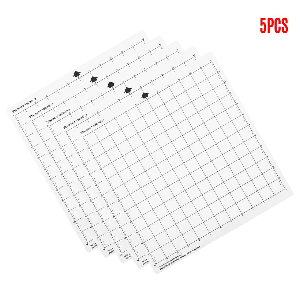 3/5/10 Stück Ersatz Schneidematte Transparent Klebematte mit Messraster 12 x 12 Zoll für Plottermaschine