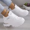 Women's Platform Sneakers, Fashion Lace Up Outdoor Shoes, Comfortable Low Top Sport Shoes
