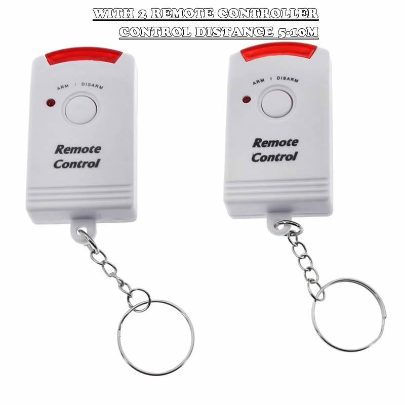 Wireless PIR Motion Sensor Detector Alarm With 2 Remote Controls Door Window For Home Shed Garage Carvan Alarm Security System