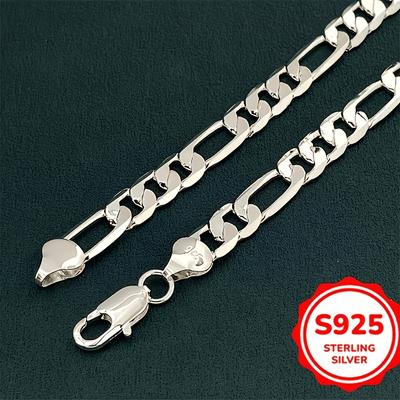 Elegant   Copper 6mm Figaro Link Chain Necklace for Women Lady Men Gift Perfect For Casual Attire  Special Occasions