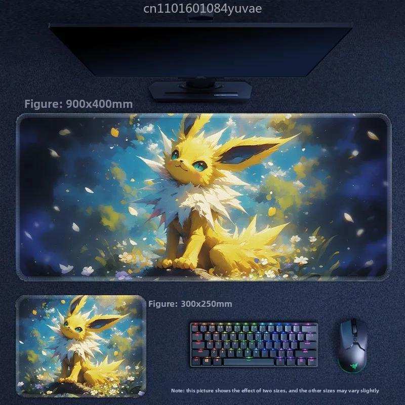 Classic Cartoon Anime Pokémon Pikachu Mewtwo Eevee Leather Mouse Pad Lucario Squirtle Gardev Keyboard Pad Large Game Table Mat