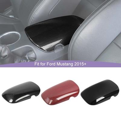 ABS Armrest Box Decorative Panel Decoration Cover Sticker For Ford Mustang 2015 Up  Car Interior Accessories