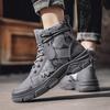 [FleurUneffe] Men's Tactical Boots, Camouflage, High-Cut Combat Boots, Abrasion-Resistant & Non-Slip Sole, Suitable for Hiking, Outdoor Activities, an