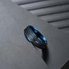 Black Carbon Fiber Ring Anniversary Jewelry Men's Wedding Band Blue/Rose Gold Stainless Steel Engagement Ring For Man Woman