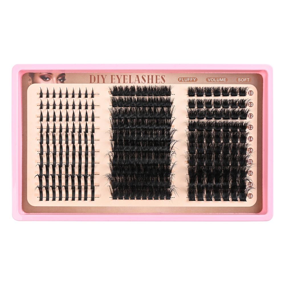 

10-18mm Length 3D Faux Mink Lash Natural Look DIY Lash Extension Kit Makeup Enhancement Style 1-100D+120D