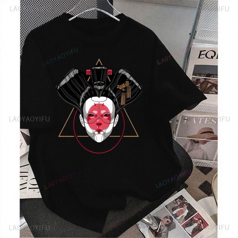 Ghost In The Shell Kusanagi Motoko Anime Graphic Tshirt Unisex Vintage Unisexga Casual Loose Polyester Harajuku Print Unisex Tops