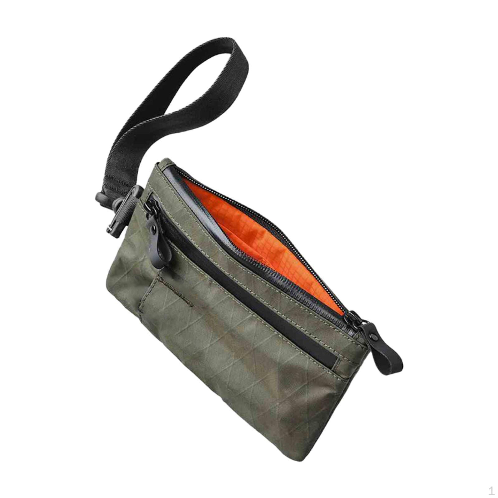 

Кошелек на молнии Удобный держатель для ID-карты Погодоустойчивый органайзер для хранения зелёный