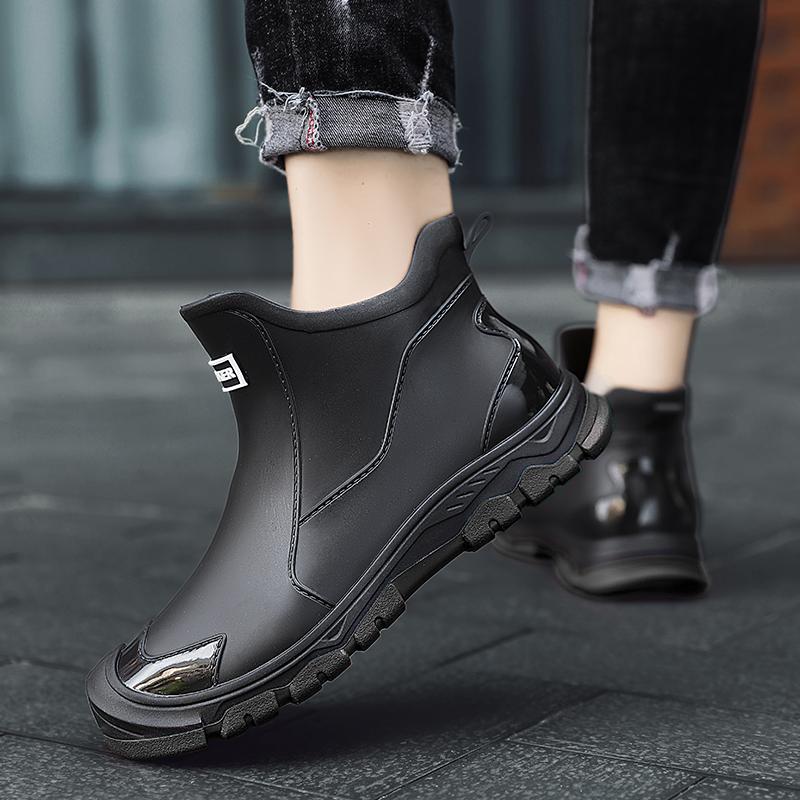 Pánské boty do deště Outdoor Ležérní Muži Kotníková Turistika Rybaření Boty do vody Vodotěsné Pracovní boty Osobnost Neklouzavá pánská obuv