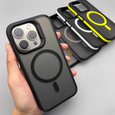 Luxury Magsafe Matte Phone Case For iPhone 11 12 13 14 15 16 Pro Max Plus Magnetic Bumper Back Cases Cover