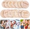 Laser Engraved Wooden Baby Milestone Photo Prop Slices