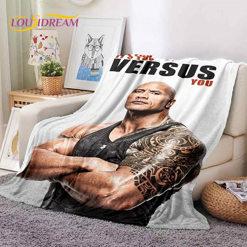 La Roccia Dwayne Johnson Attore Coperta Morbida in Flanella, Coperta da Lancio Coperta Confortevole per Picnic Letti Divano Casa Camera da Letto Regalo
