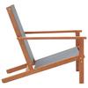 Garden Lounge Chair Gray Solid Eucalyptus Wood and Textilene