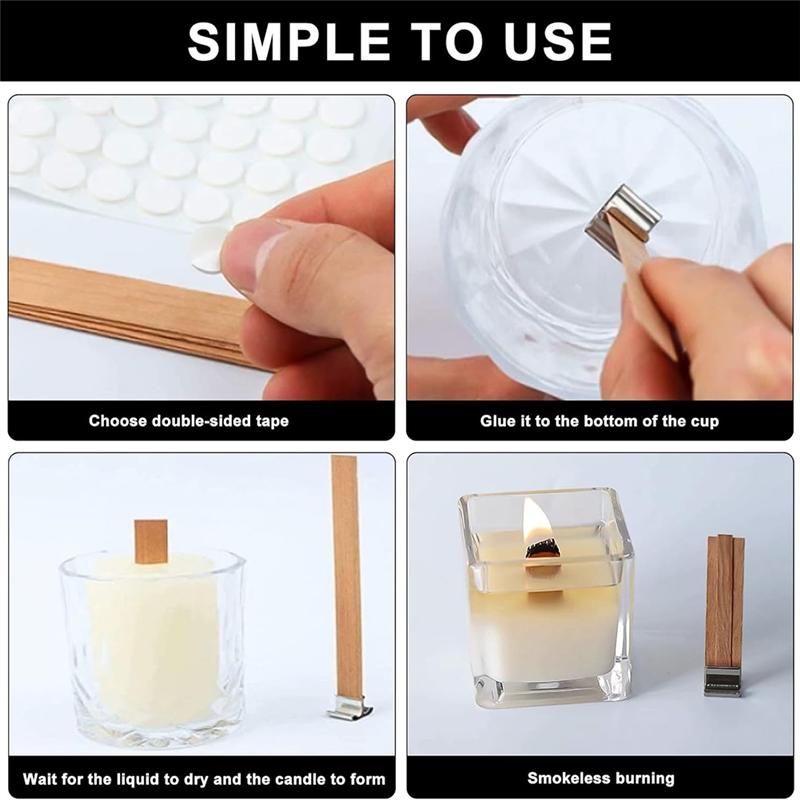 Good-Wood Candle Wicks Forcandle Making Kit, Wood Wicks Forcandles Making, Wooden Wicks Forcandlemaking
