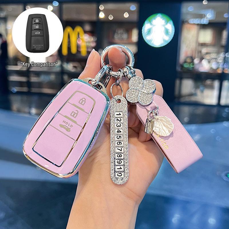Women’s Key Covers for Toyota: Corolla, Camry, Levin, Avalon, Highlander, RAV4, and CHR.