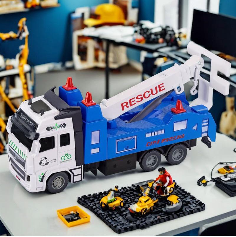 Little King Alloy Toy Pull-Back Excavator - Children's Construction Vehicle Model 