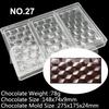 Polycarbonat Schokoladenformen Quadratisch Rund Süßigkeiten Süßwarenriegel Form Backen Kuchen BonBon Süßwarenwerkzeuge Backzubehör