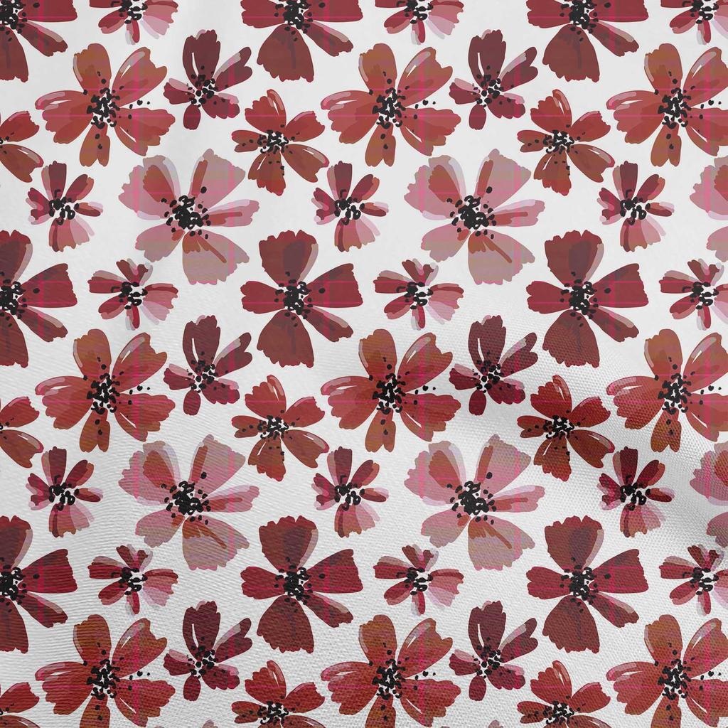 oneOone Cotton Flex Gray Fabric Florals Craft Projects Decor Fabric Printed By The Yard 40 Inch