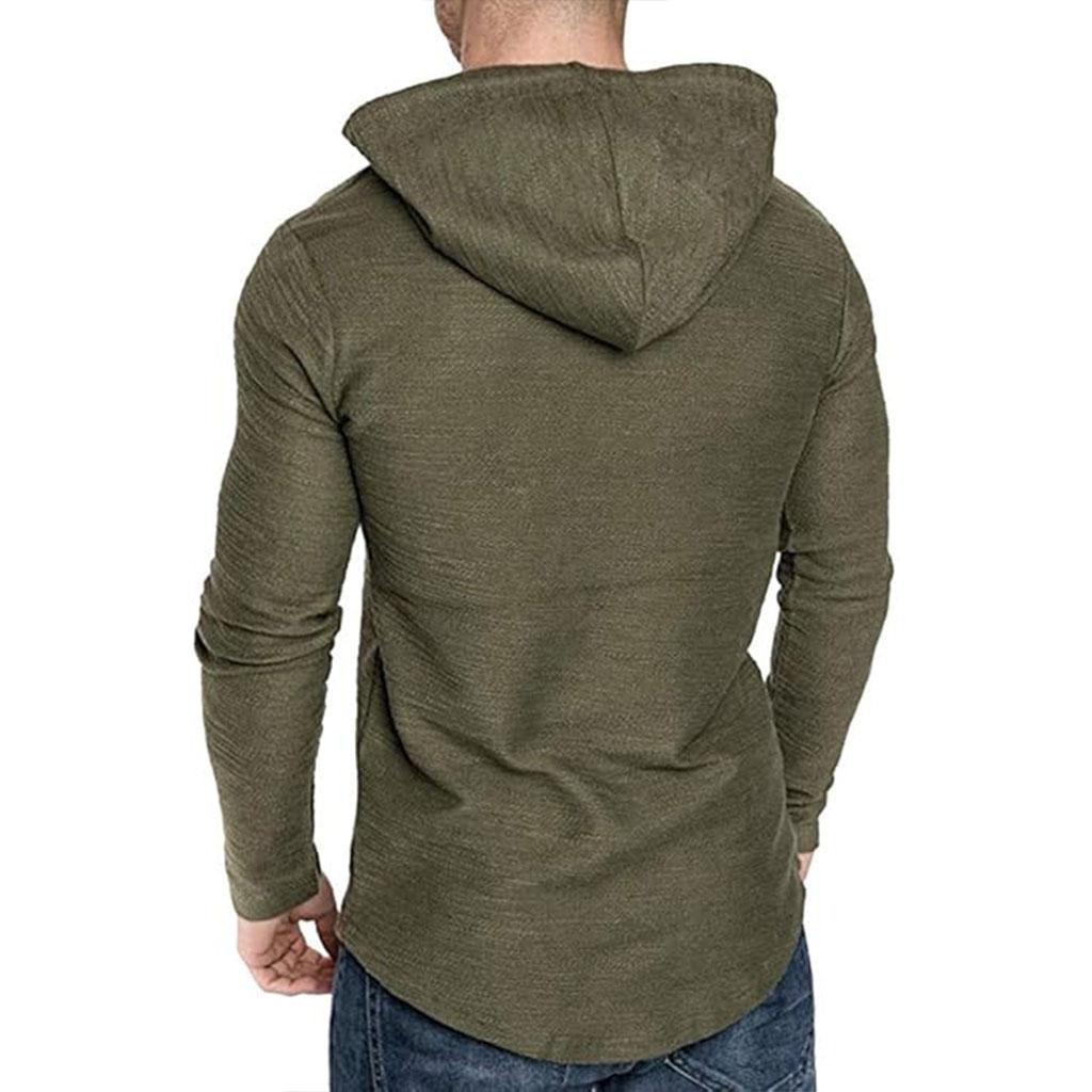 King Billion Spring Collection Men's Stylish Long Sleeve Hoodie - Curved Hem, Branded Tag & Drawstring Hood - Casual Streetwear Essential