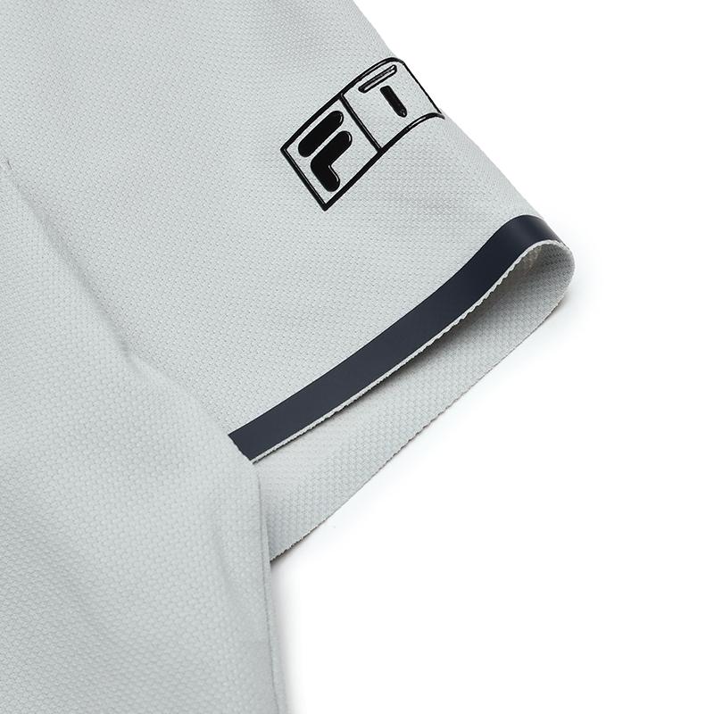 New FILA Polo Shirt Men's Mist Gray Blue A11M435126FLB