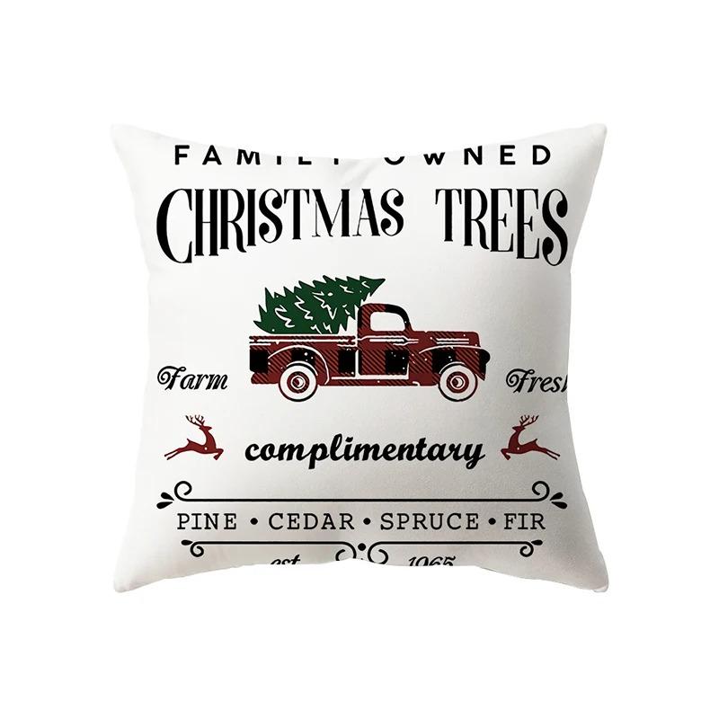 Christmas Themed Pillowcases Car Accessories Office Santa Claus Living Room Sofa Home Pillowcases
