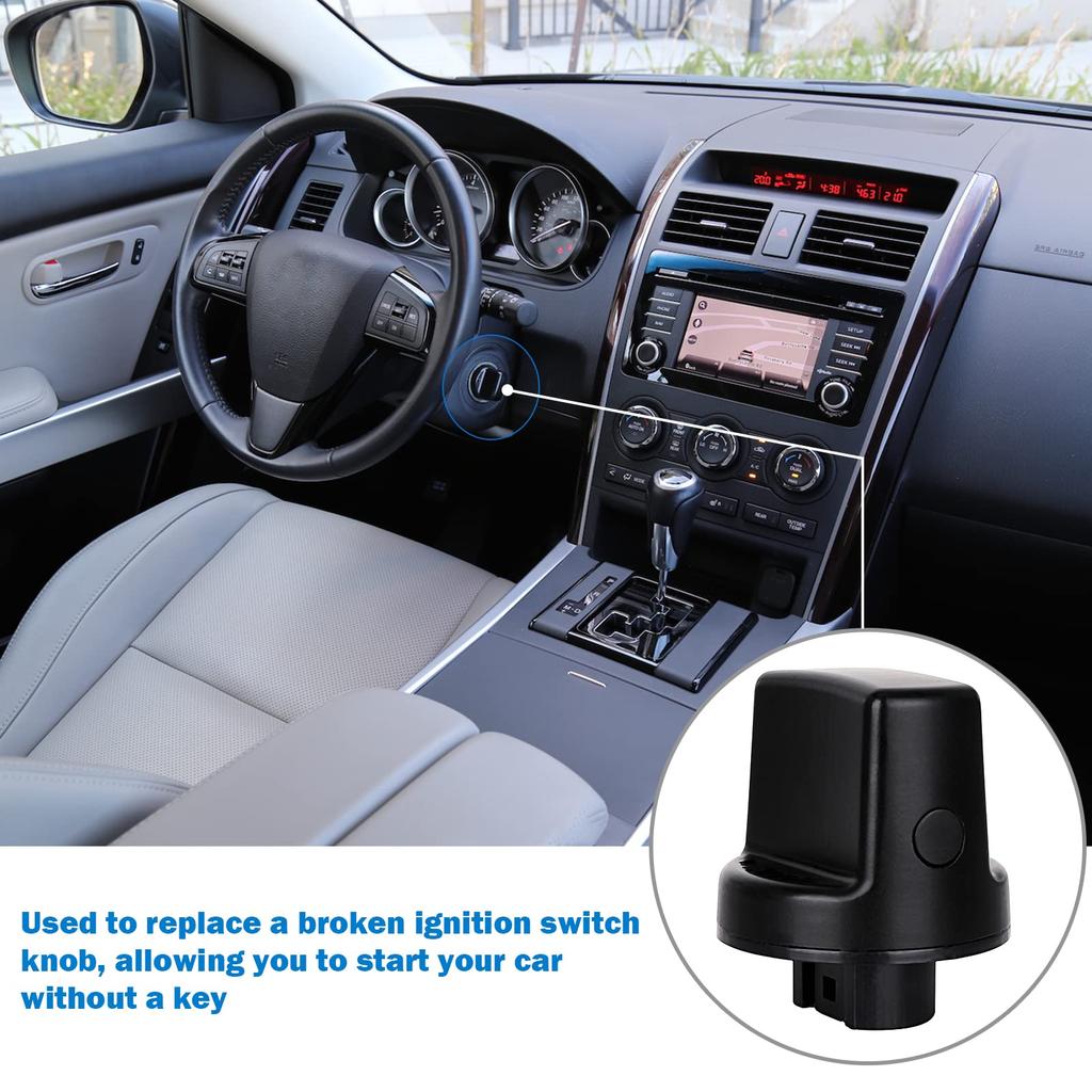SHINEHOME Zündschlüsselknopf Drehschalter zum Drücken für 2007-2015 Mazda CX-9 2007-2011 Mazda CX-7
