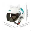Children's CatEar Helmet Hard FastRelease Buckle Child Gear Dinosaur Wht Clear