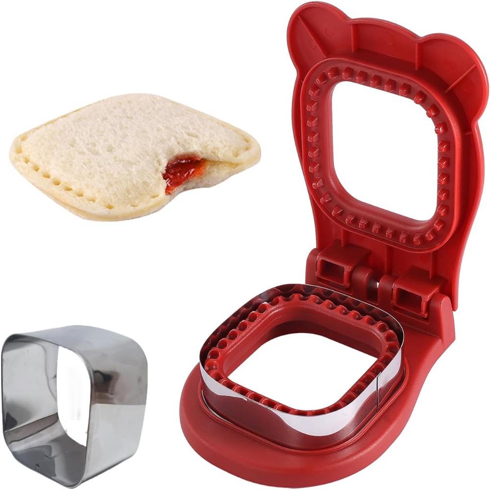 Flip Design Square Sandwich Cutter Bear Shape Bread Mold Kawaii Sandwich Press Mould Lunch