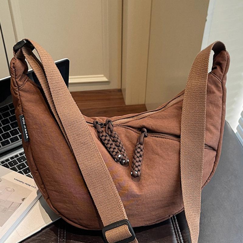 Casual Large-capacity Simple Canvas Bag Women's Winter New Simple Dumpling Bag One-shoulder Crossbody Bag