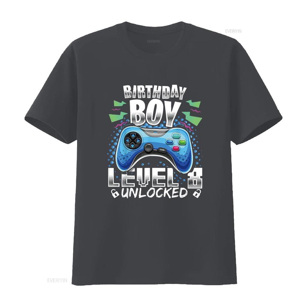 Mens Level 8 Unlocked Video Game 8Th Birthday Gamer Boys T Shirt Black Medium vintage Washed Comfortable streetwear Stylish